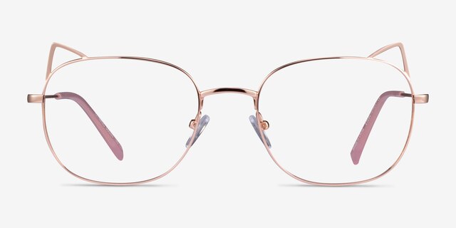 Cymric Rose Gold MetalEyeglass Frames from EyeBuyDirect, Front View
