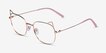 Cymric Rose Gold MetalEyeglass Frames from EyeBuyDirect, Angle View