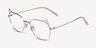 Cymric Rose Gold MetalEyeglass Frames from EyeBuyDirect, Angle View