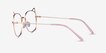 Cymric Rose Gold MetalEyeglass Frames from EyeBuyDirect, Side View