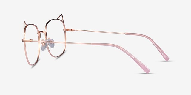 Cymric Rose Gold MetalEyeglass Frames from EyeBuyDirect, Side View