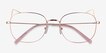 Cymric Rose Gold MetalEyeglass Frames from EyeBuyDirect, Closed View