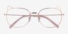 Cymric Rose Gold MetalEyeglass Frames from EyeBuyDirect, Closed View