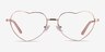 Dear Shiny Rose Gold MetalEyeglass Frames from EyeBuyDirect, Front View
