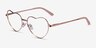 Dear Shiny Rose Gold MetalEyeglass Frames from EyeBuyDirect, Angle View