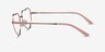 Dear Shiny Rose Gold MetalEyeglass Frames from EyeBuyDirect, Side View