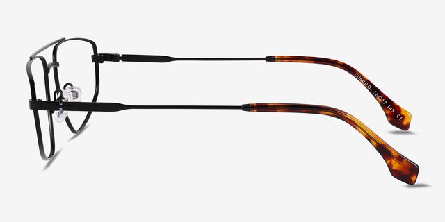 Cumulo Matt Black MetalEyeglass Frames from EyeBuyDirect, Side View