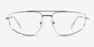 Cumulo Shiny Gold MetalEyeglass Frames from EyeBuyDirect, Front View