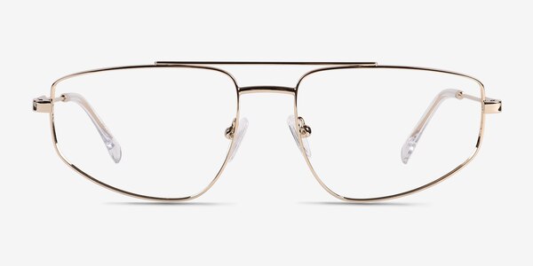 Cumulo Shiny Gold Metal Eyeglass Frames