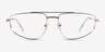 Cumulo Shiny Gold MetalEyeglass Frames from EyeBuyDirect, Front View