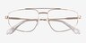 Cumulo Shiny Gold MetalEyeglass Frames from EyeBuyDirect, Closed View