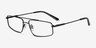 Altitude Shiny Black MetalEyeglass Frames from EyeBuyDirect, Angle View