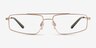 Altitude Satin Gold MetalEyeglass Frames from EyeBuyDirect, Front View