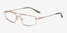 Altitude Satin Gold MetalEyeglass Frames from EyeBuyDirect, Angle View