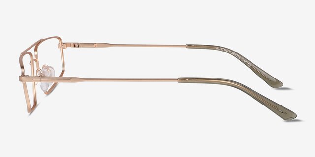 Altitude Satin Gold MetalEyeglass Frames from EyeBuyDirect, Side View