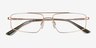 Altitude Satin Gold MetalEyeglass Frames from EyeBuyDirect, Closed View