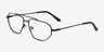 Foxtrot Shiny Black Tortoise MetalEyeglass Frames from EyeBuyDirect, Angle View