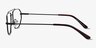 Foxtrot Shiny Black Tortoise MetalEyeglass Frames from EyeBuyDirect, Side View