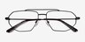 Foxtrot Shiny Black Tortoise MetalEyeglass Frames from EyeBuyDirect, Closed View