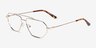 Foxtrot Shiny Gold Spotty Tortoise MetalEyeglass Frames from EyeBuyDirect, Angle View
