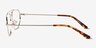 Foxtrot Shiny Gold Spotty Tortoise MetalEyeglass Frames from EyeBuyDirect, Side View