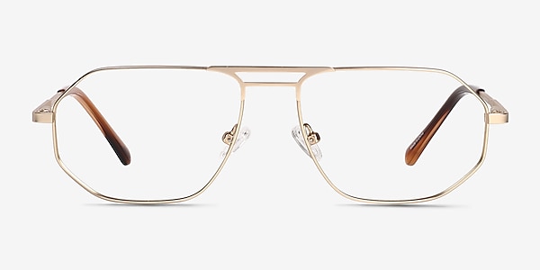 Quebec Matte Gold Metal Eyeglass Frames