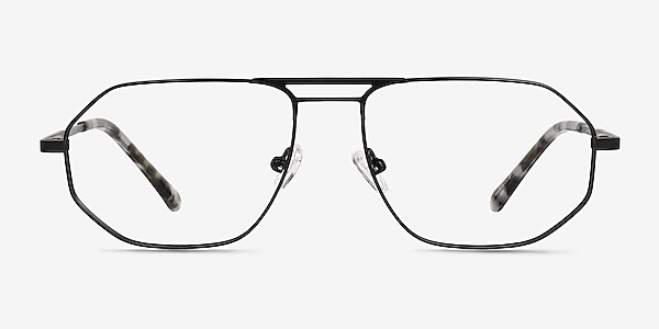 Quebec Matte Black   Metal Eyeglass Frames