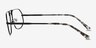 Quebec Matte Black MetalEyeglass Frames from EyeBuyDirect, Side View