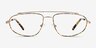 Uniform Satin Gold MétalMontures de lunettes de vue d'EyeBuyDirect, Vue de Face