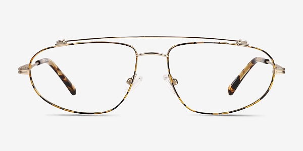 Uniform Satin Gold Metal Eyeglass Frames