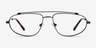 Uniform Matte Black MetalEyeglass Frames from EyeBuyDirect, Front View