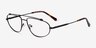 Uniform Matte Black MetalEyeglass Frames from EyeBuyDirect, Angle View