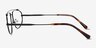 Uniform Matte Black MetalEyeglass Frames from EyeBuyDirect, Side View