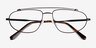 Uniform Matte Black MetalEyeglass Frames from EyeBuyDirect, Closed View