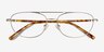 Vic Matt Gold Yellow Tortoise MetalEyeglass Frames from EyeBuyDirect, Closed View