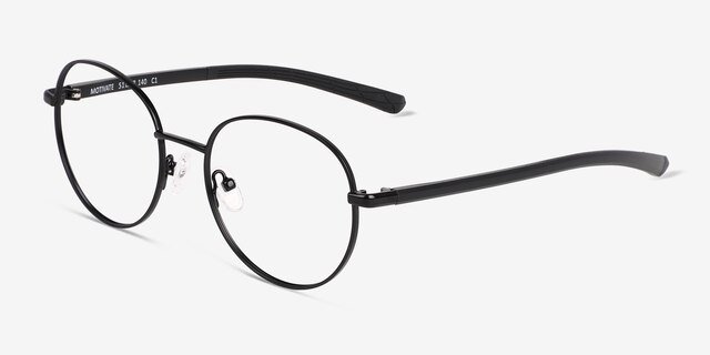 Motivate Matt Black MetalEyeglass Frames from EyeBuyDirect, Angle View