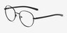 Motivate Matt Black MetalEyeglass Frames from EyeBuyDirect, Angle View