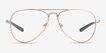 Zest Matt Gold MetalEyeglass Frames from EyeBuyDirect, Front View