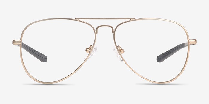 Zest Matt Gold Metal Eyeglass Frames from EyeBuyDirect