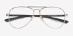 Zest Matt Gold MetalEyeglass Frames from EyeBuyDirect, Closed View