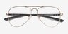 Zest Matt Gold MetalEyeglass Frames from EyeBuyDirect, Closed View