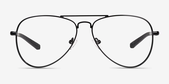 Zest Shiny Black Metal Eyeglass Frames from EyeBuyDirect