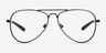 Zest Shiny Black MetalEyeglass Frames from EyeBuyDirect, Front View