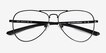 Zest Shiny Black MetalEyeglass Frames from EyeBuyDirect, Closed View
