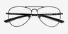 Zest Shiny Black MetalEyeglass Frames from EyeBuyDirect, Closed View