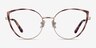 Delilah Matte Gold Tortoise MetalEyeglass Frames from EyeBuyDirect, Front View