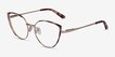 Delilah Matte Gold Tortoise MetalEyeglass Frames from EyeBuyDirect, Angle View
