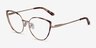 Delilah Matte Gold Tortoise MetalEyeglass Frames from EyeBuyDirect, Angle View