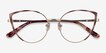 Delilah Matte Gold Tortoise MetalEyeglass Frames from EyeBuyDirect, Closed View