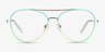 Sparkle Gradient Blue MetalEyeglass Frames from EyeBuyDirect, Front View